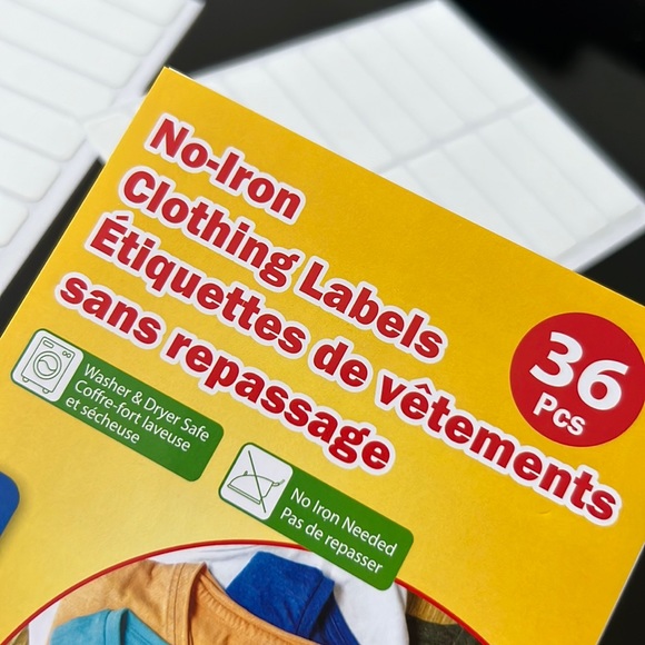 No-Iron Clothing Labels Étiquettes vêtements sans repassage 4.5X1.2 cm - Picture 9 of 12